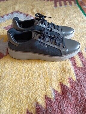 Cole Haan Men's Gray Low-Top Leather Sneakers Size 9